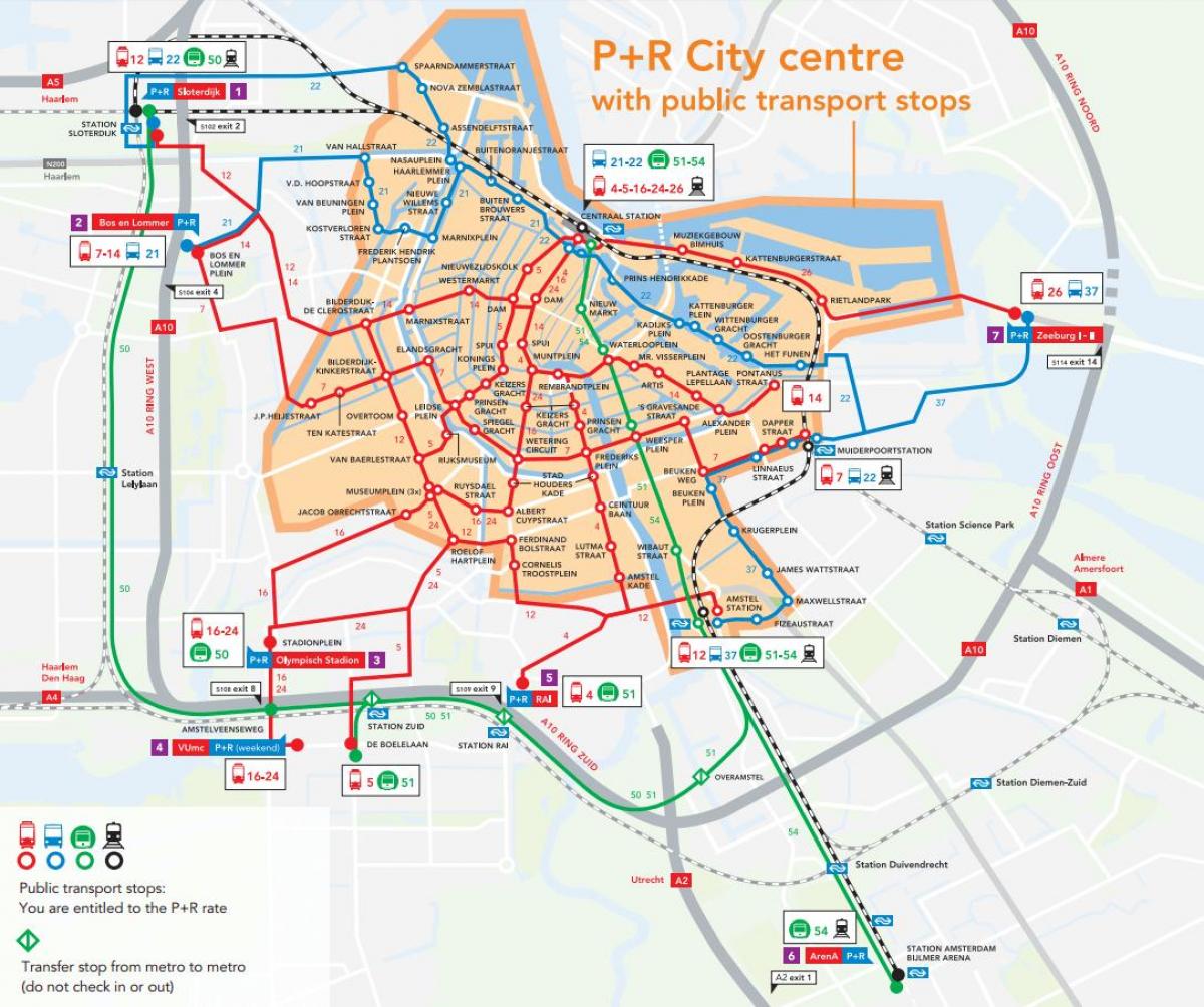 أمستردام p r خريطة