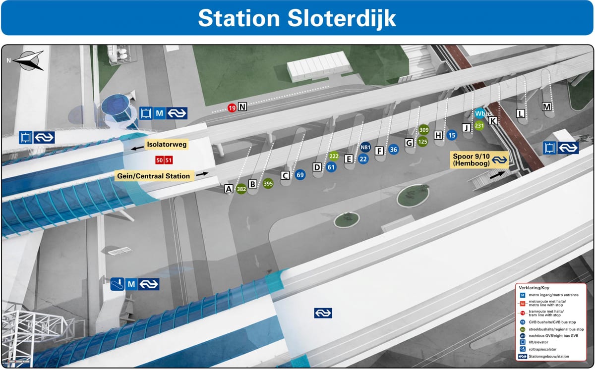 خريطة محطة sloterdijk