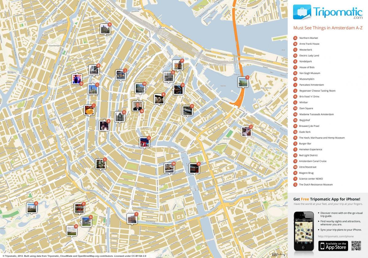 خريطة أمستردام أشياء للقيام بها