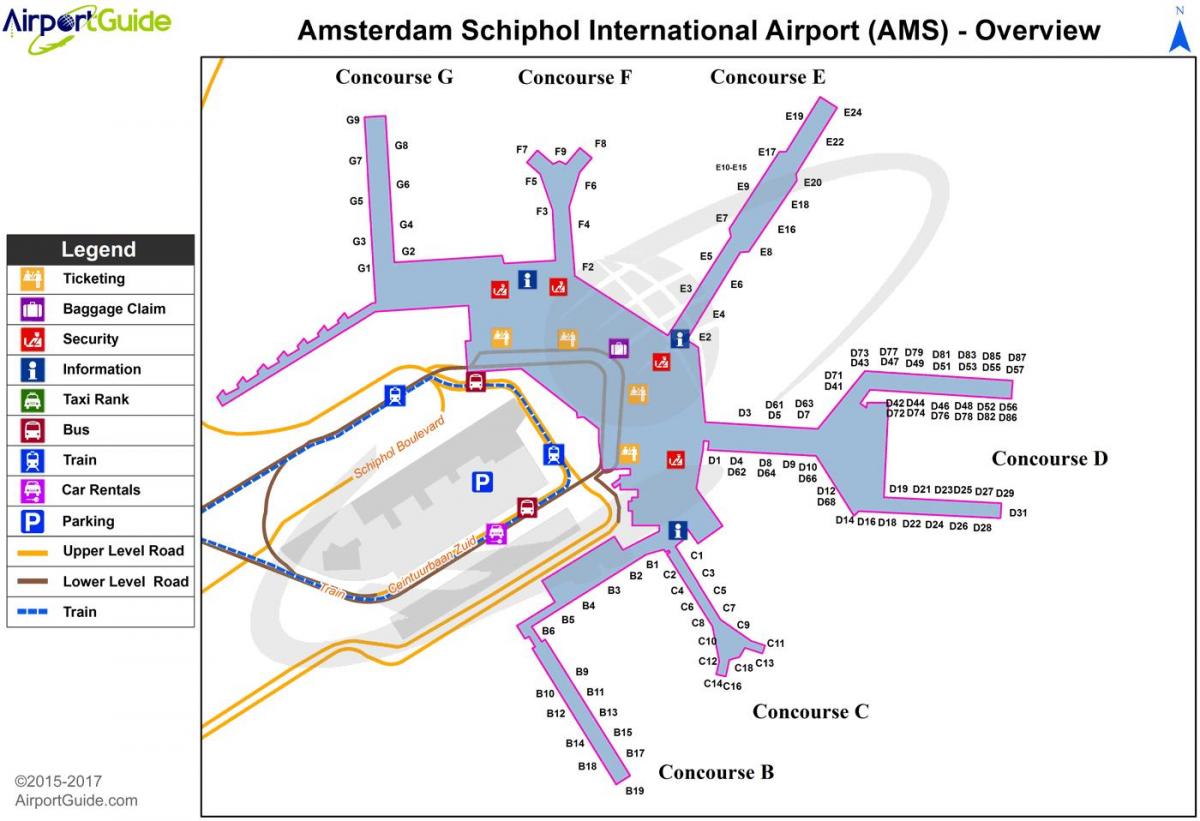 أمستردام الدولي خريطة