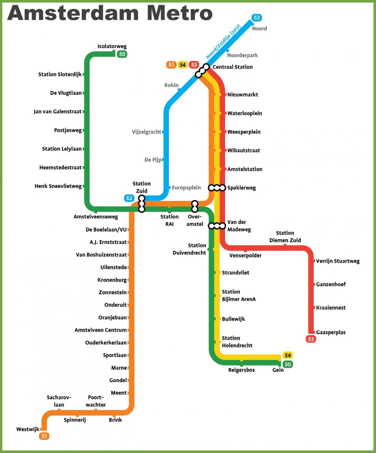 خريطة مترو أمستردام
