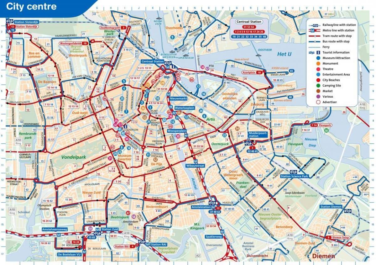 أمستردام المدينة خريطة النقل