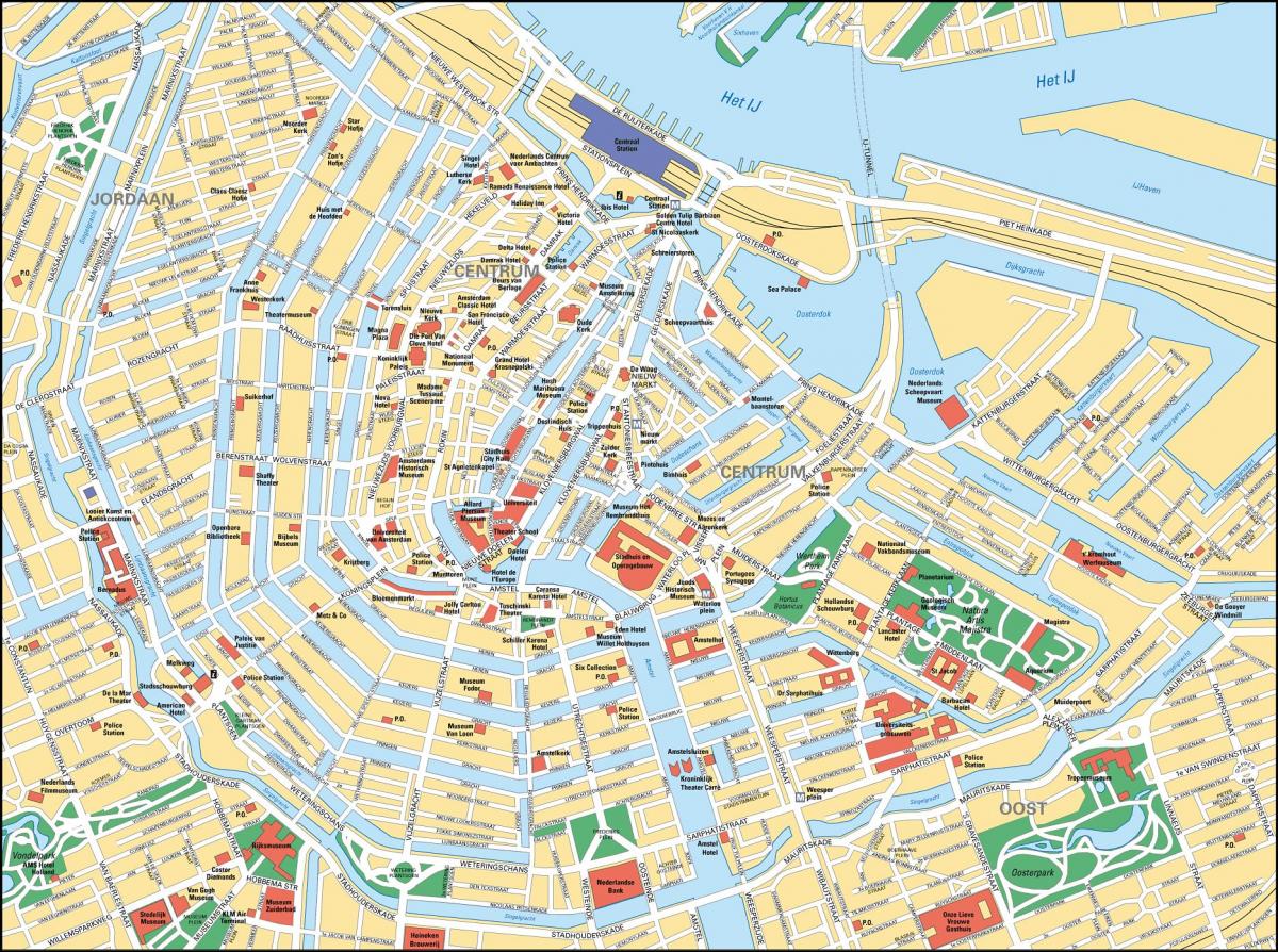أمستردام وسط بلدة الخريطة