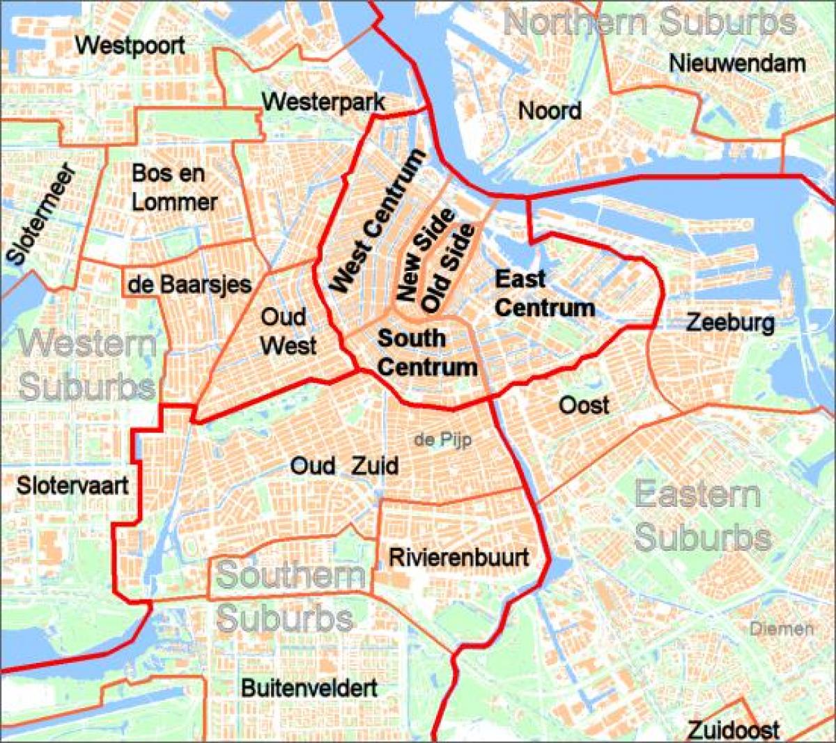 خريطة ضواحي أمستردام