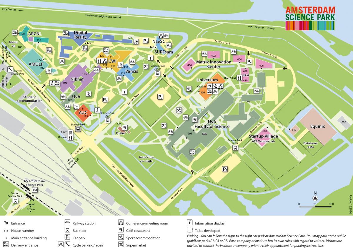 خريطة حديقة العلوم أمستردام