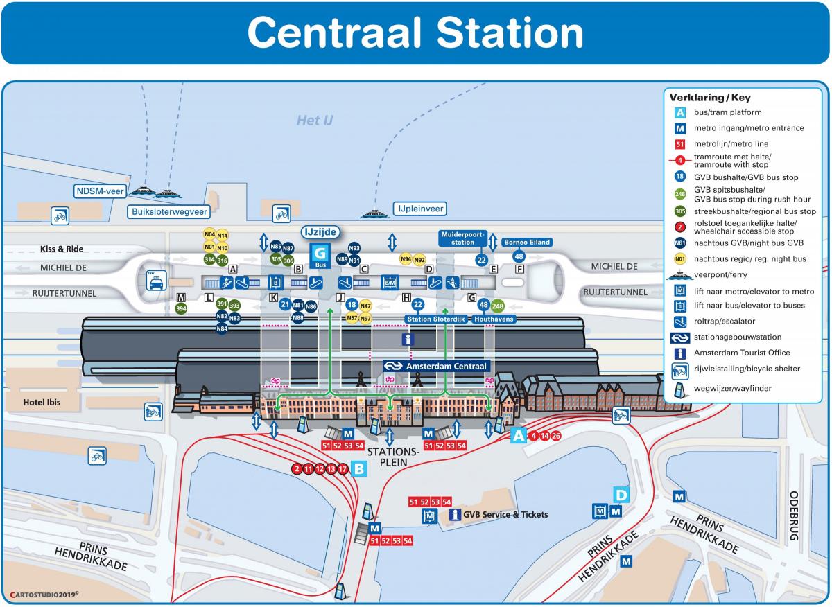 محطة أمستردام المركزية خريطة