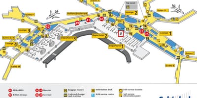 مطار سخيبول خريطة klm