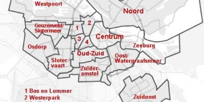أحياء في أمستردام خريطة