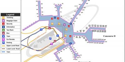 خريطة مطار سخيبول البوابات