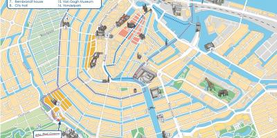 خريطة قناة أمستردام الطريق قارب